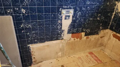 faïence salle de bains : avant travaux