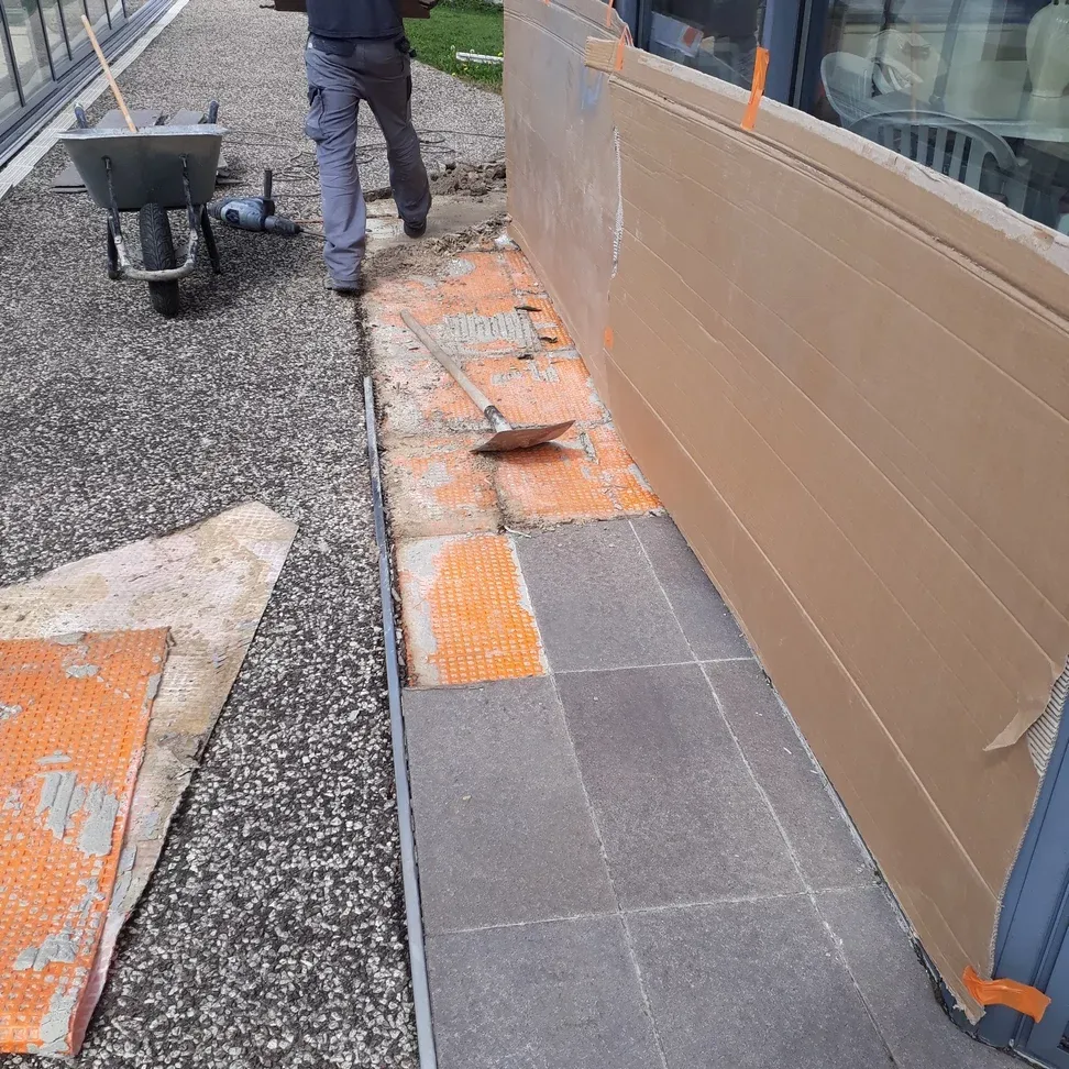 carrelage extérieur : avant travaux